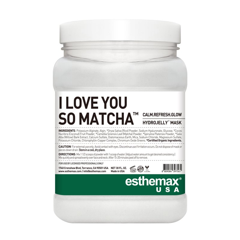 I Love You So Matcha Hydrojelly mask jar